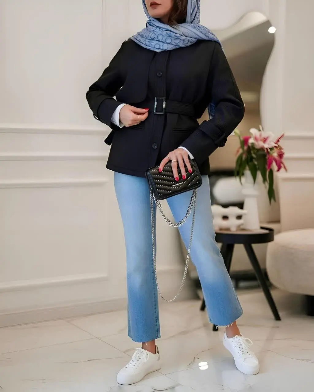 ▫️️جنس اینمدل پارچه کره‌ای میله‌ای هست بهمراه آستر
