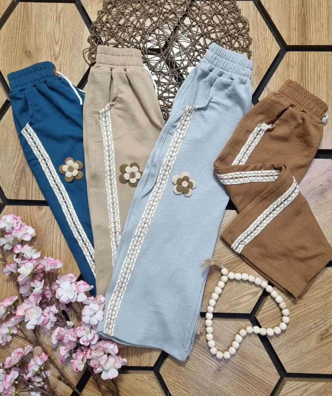 👖شلوار راحتی بگ میله ای دخت...