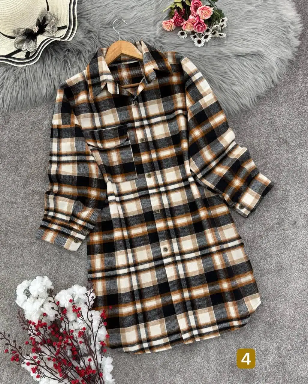 مانتو پشمی بلند