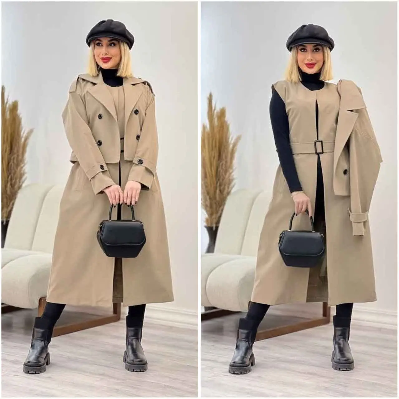 هودی دورس ستهای بافت پالتو...