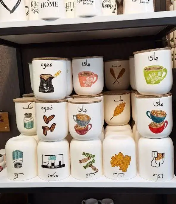 بانکه استوانه دست ساز رنگ ثابت ارتفاع ۱۳ قطر ۱۱ سانت
