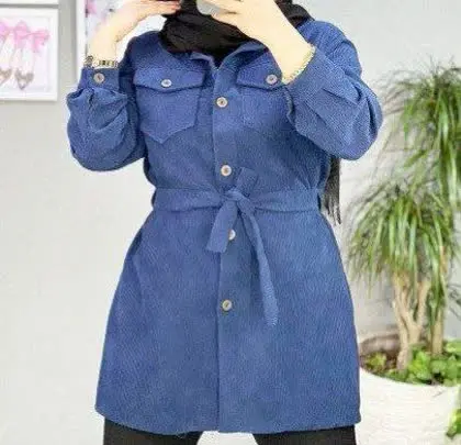 👚نام: مانتو مخمل آبی ❤️❤️
