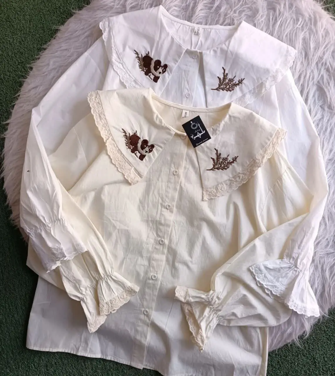 جنس: لینن نخ، گلدوزی شده