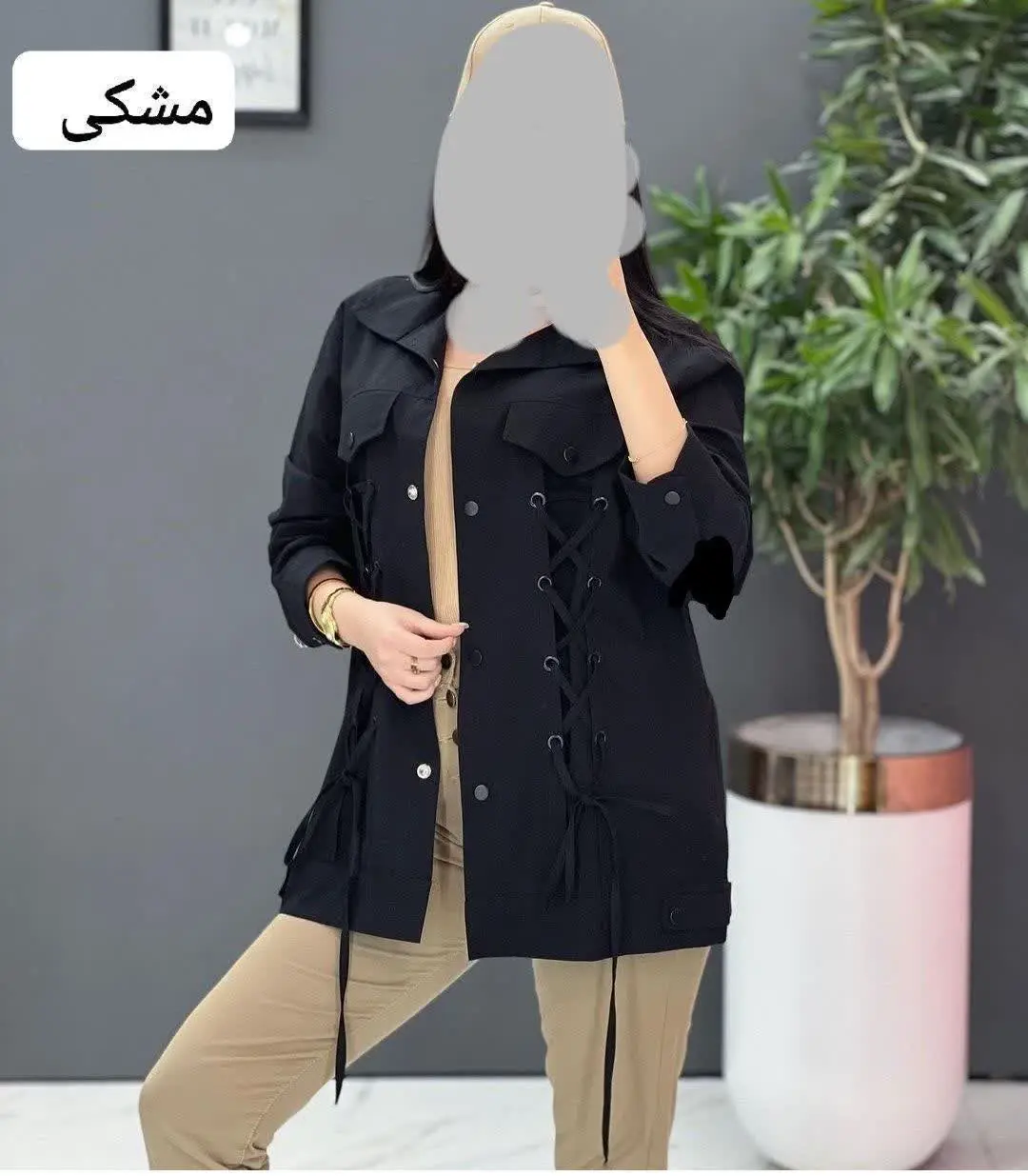 👚 نام: #تونیک_مانتو بند دار
