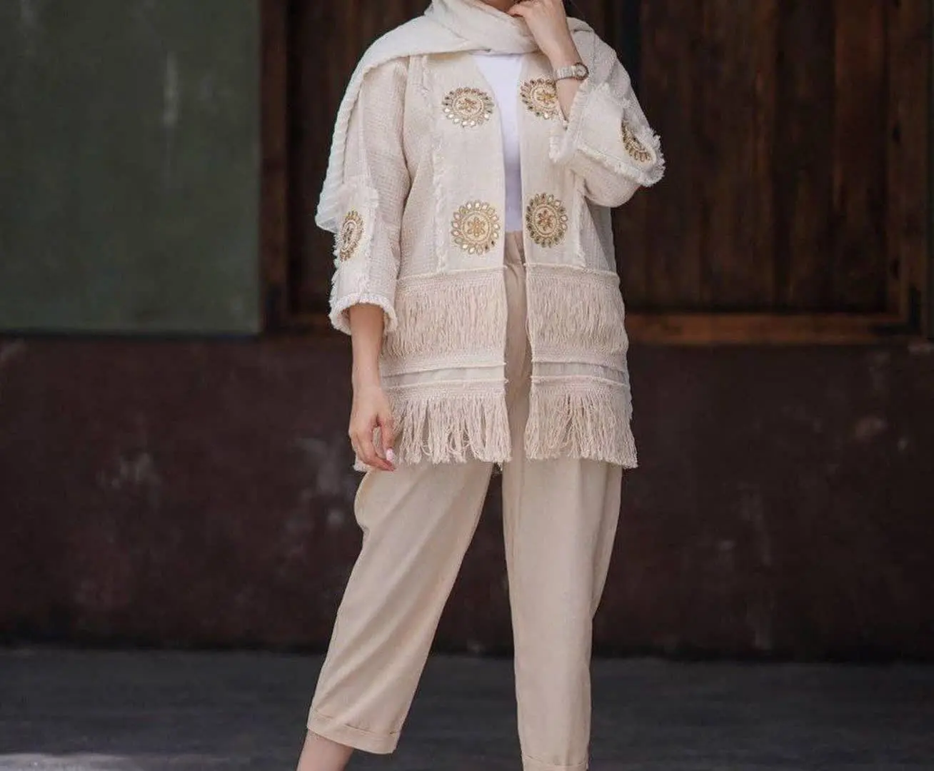 👚 نام: مانتو شلوار لنین چرال مرواری💥💫
