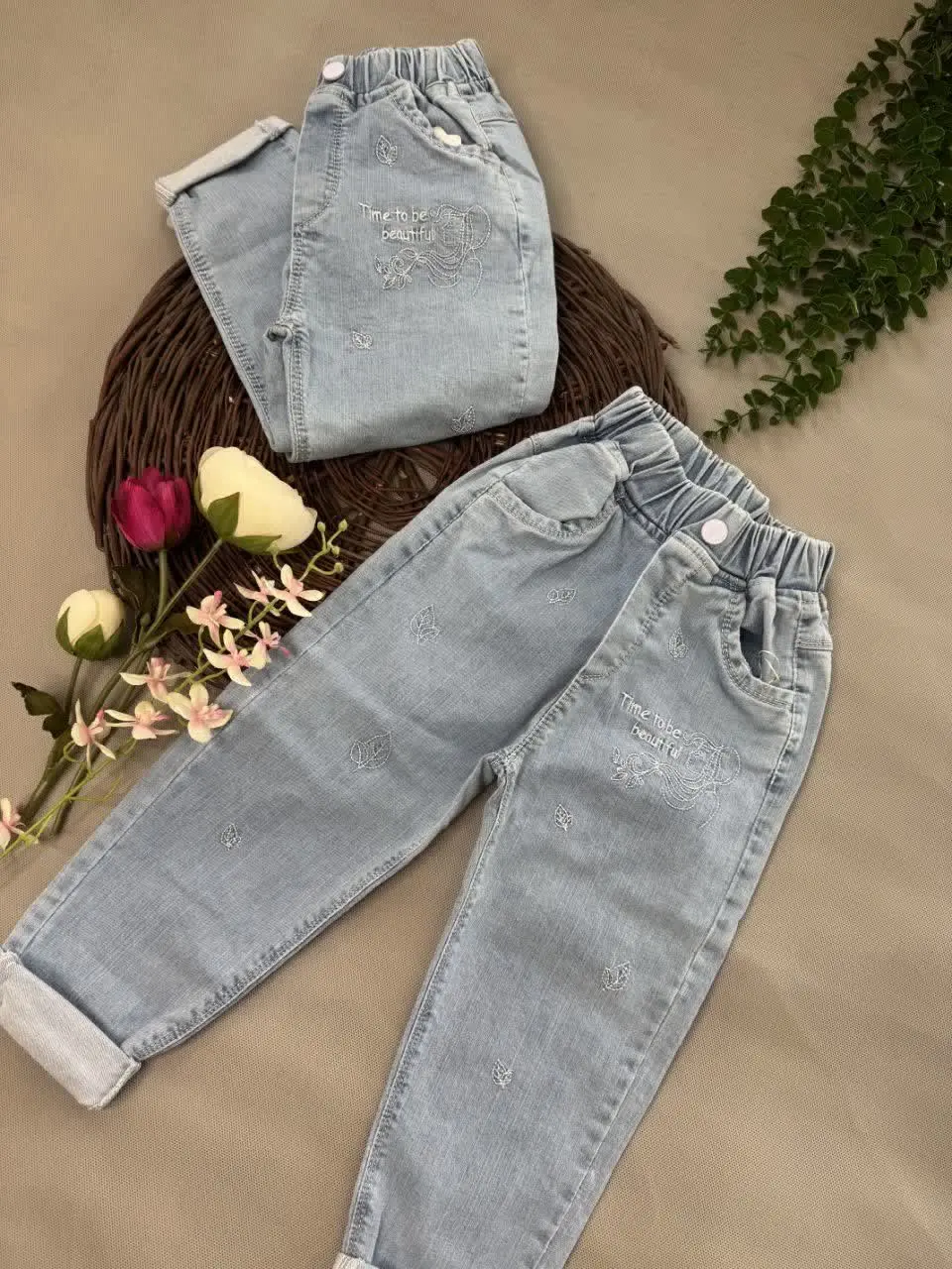 نام محصول: شلوار لی دخترانه مینی مد
