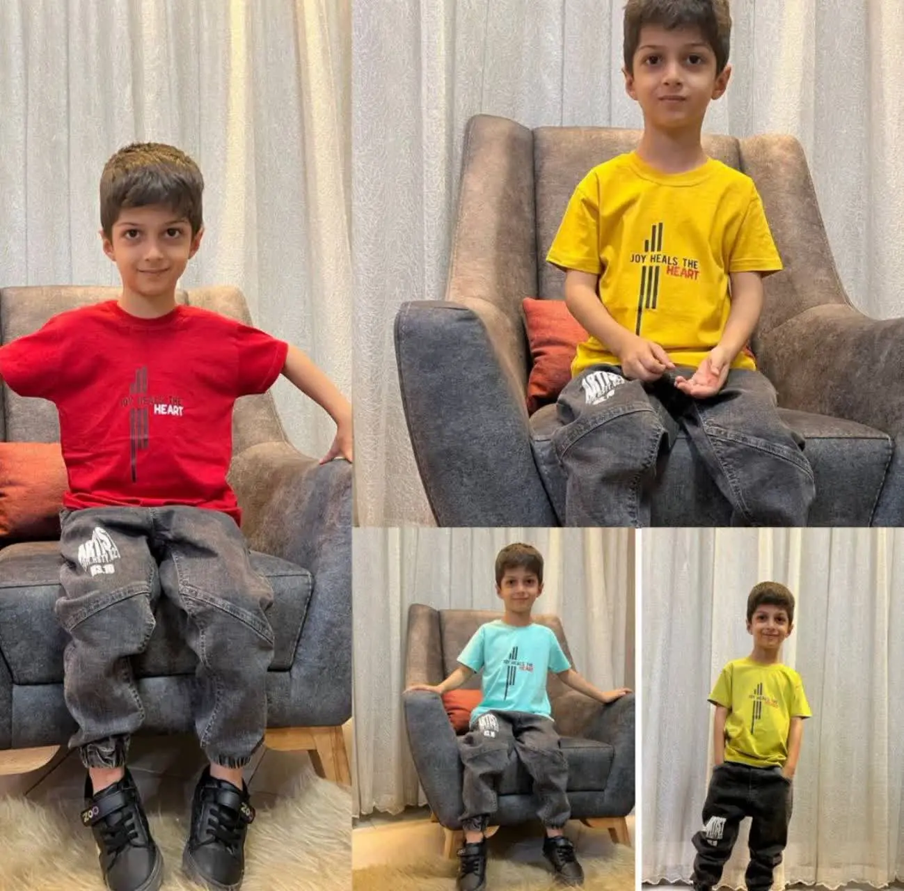 💞 تیشرت رنگ رنگی عالی پسرانه 💞
