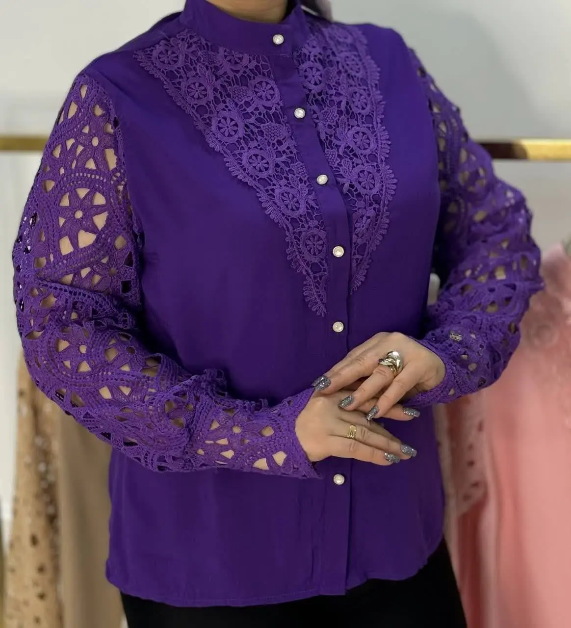 شومیز گیپوری مجلسی واردتی👌
