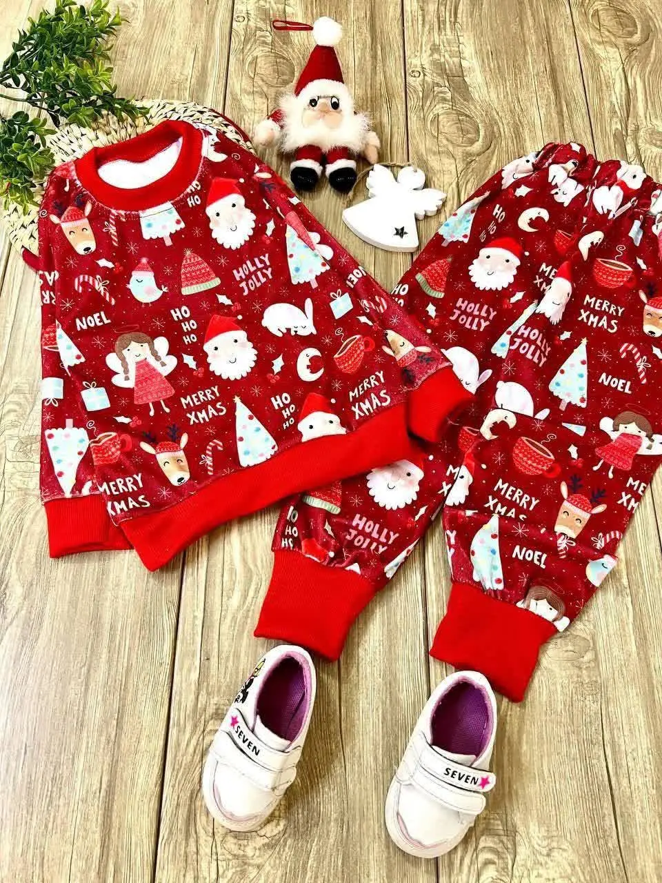 بلوز شلوار مخمل بابانوئل 🎅