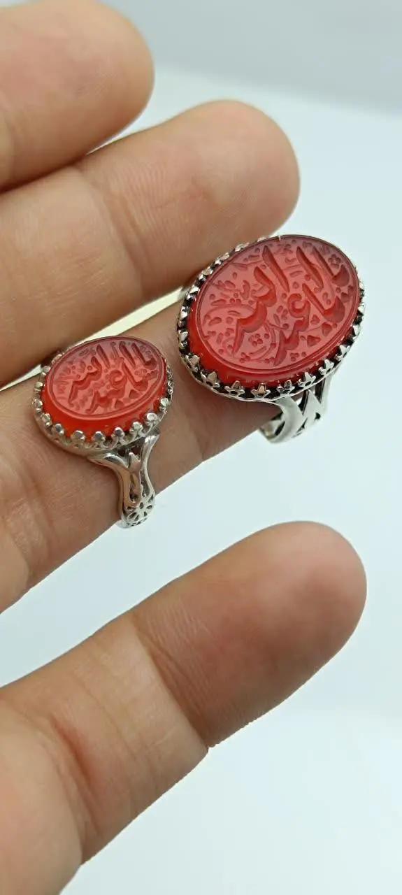 💎انگشتر عقیق سرخ ست زوجین