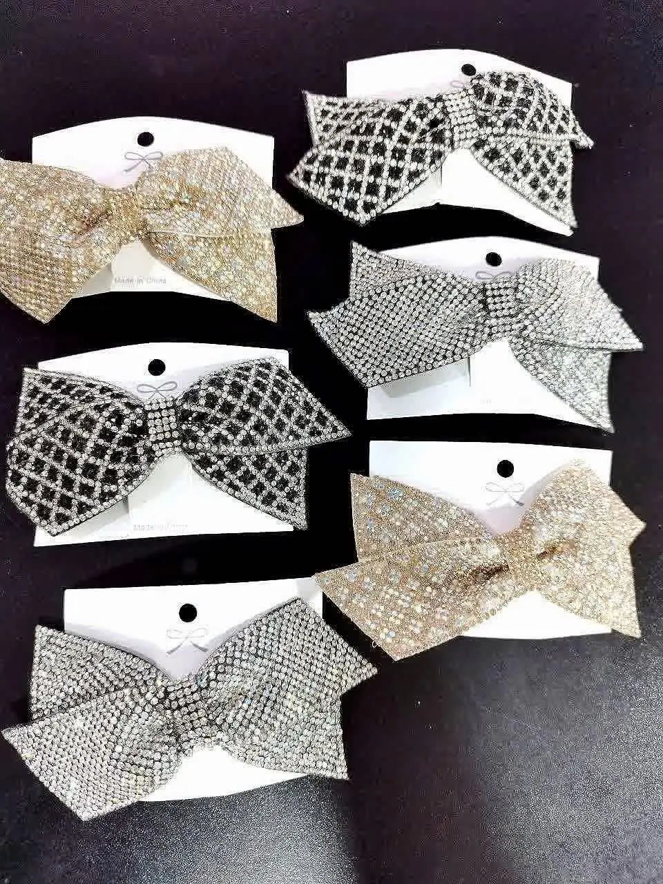 🟡گیره فرانسوی پاپیون تمام نگین
