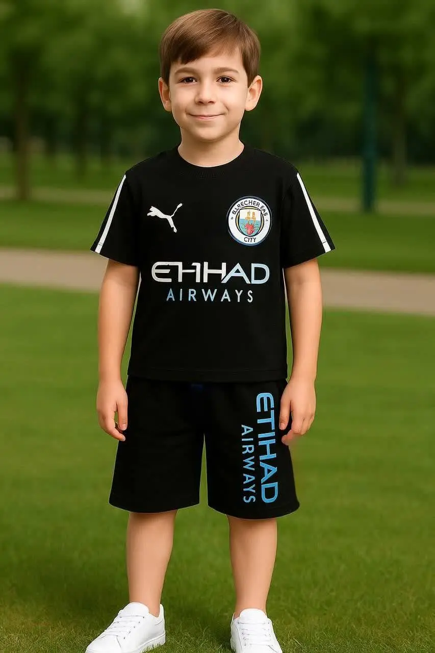 ست تیشرت شلوارک لش طرح منچس...