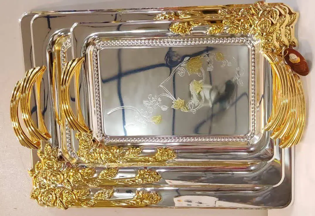 سینی سه تکه استیل جنس اصل 
