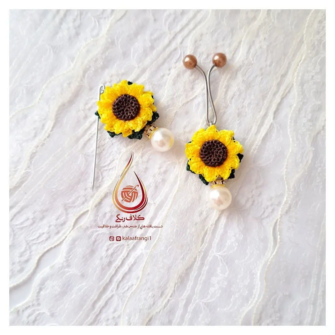 🔸گیره روسری گل آفتابگردان 😍🌻
