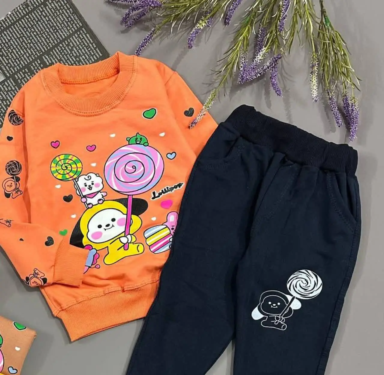 👔بلوز شلوار طرح پاندا دخترا...