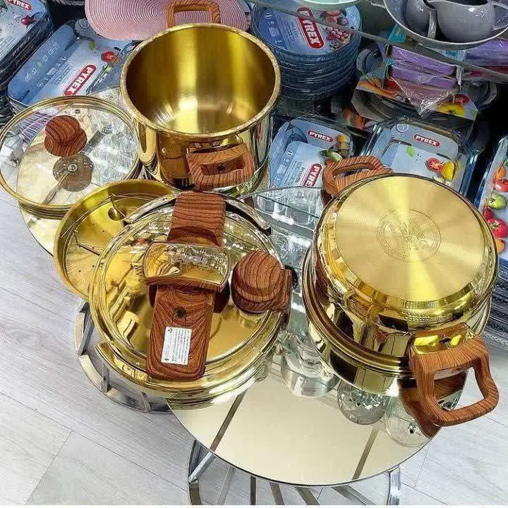 ✅زودپز دوقلو تفال طلایی