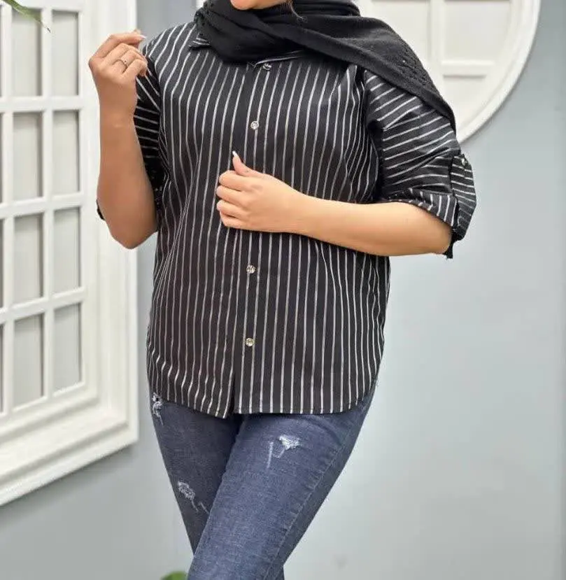 ❌ #شومیز دیپلمات لمه دار آستین پاکتی
