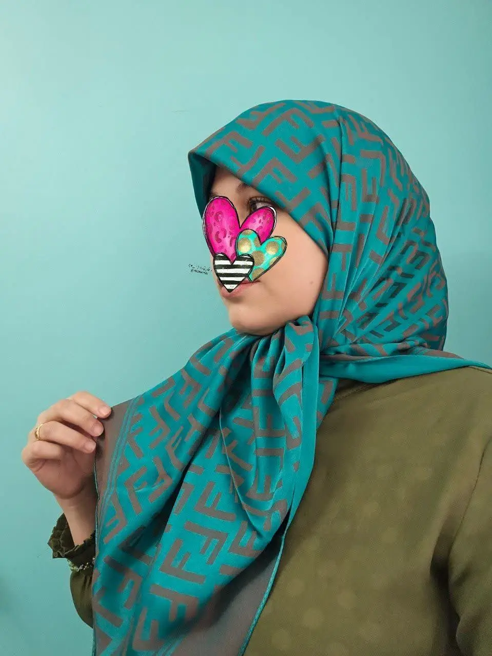 روسری ابریشم ژاکارد ترک