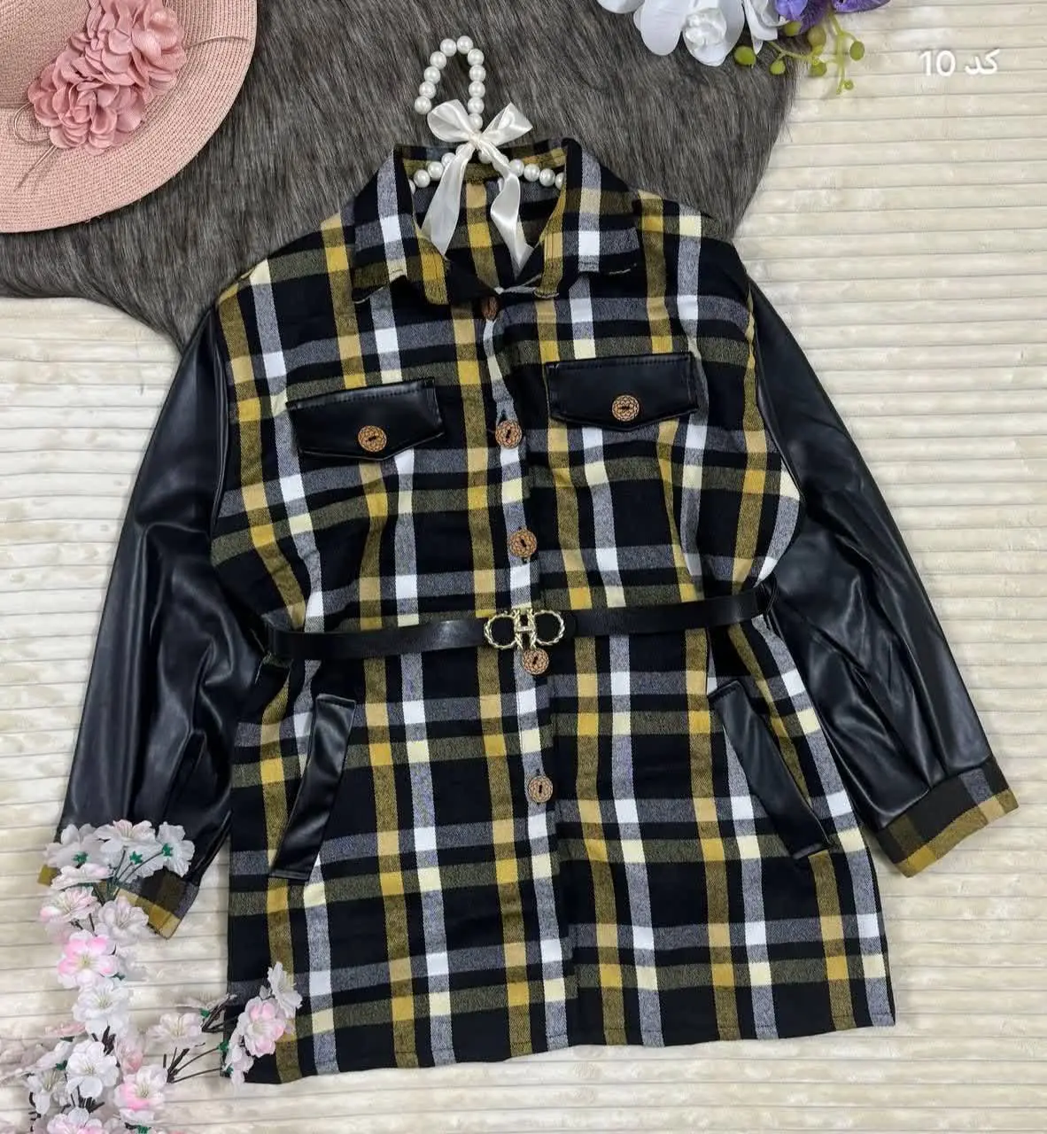 نام: مانتو آستین چرم
