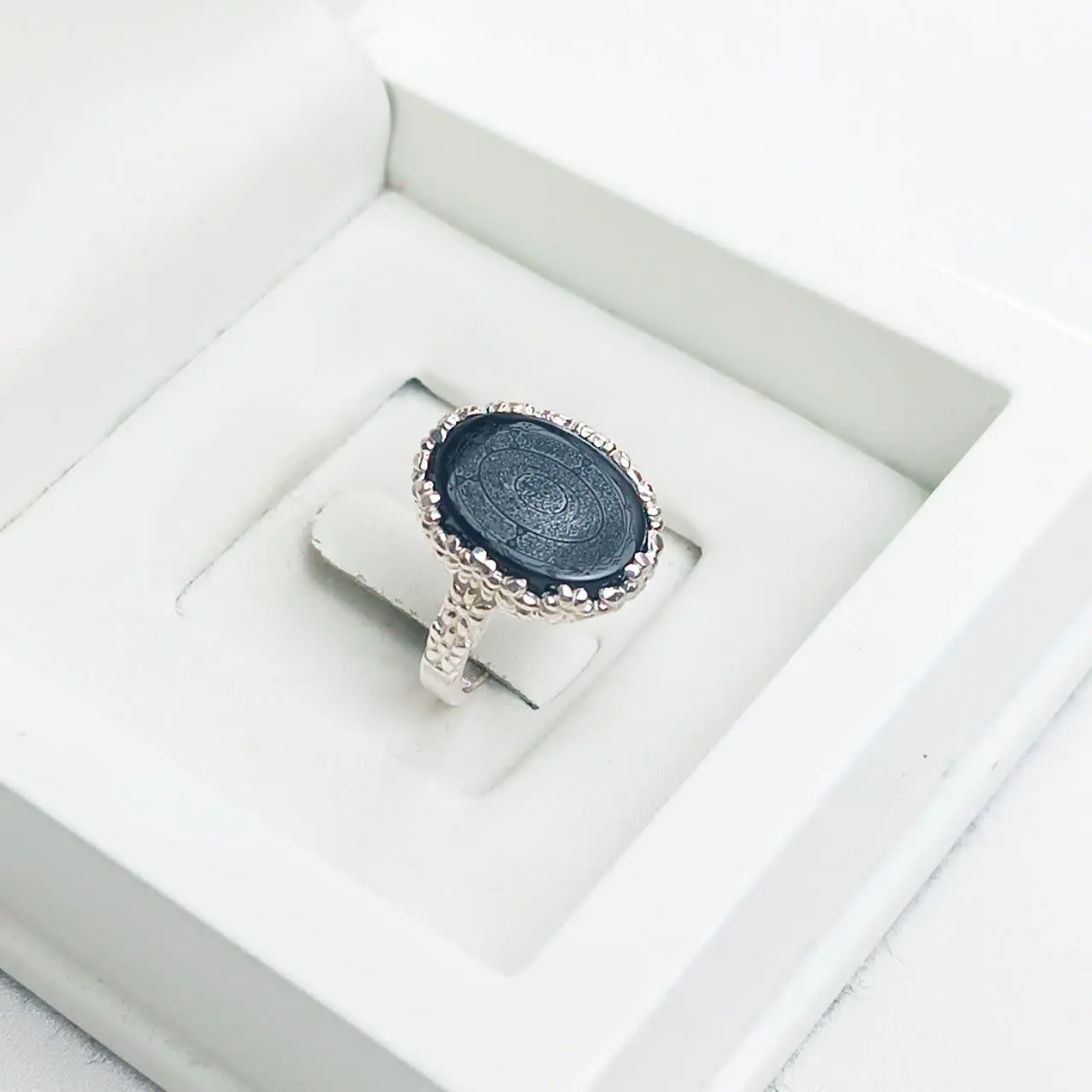 انگشتر نقره زنانه دو گل بغل