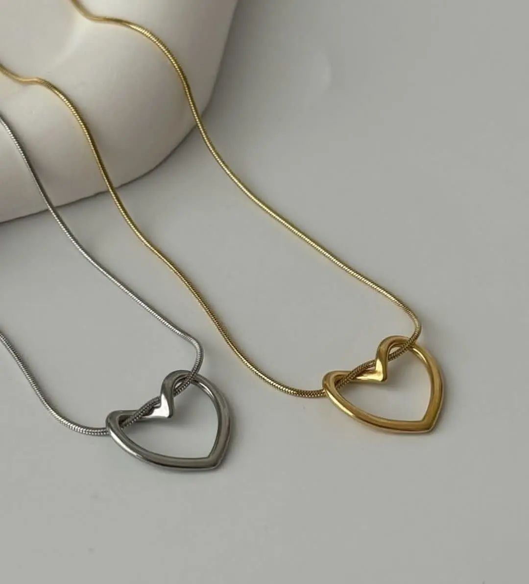 💍گردنبند ماری لوله ای با قل...