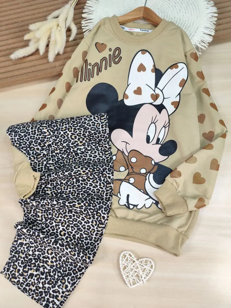 بلوز و شلوار مینی پاپیون قلبی