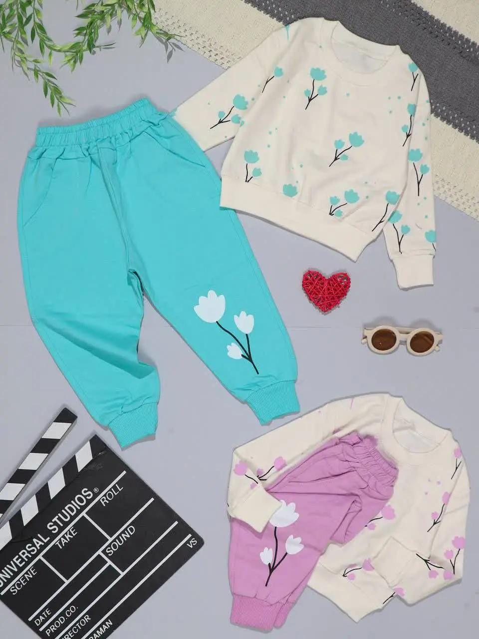 👫بلوز و شلوار دخترانه سفید...