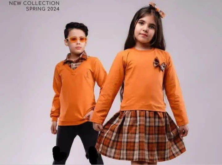 شومیز دخترانه به همراه تل ست👧🏻🍨
