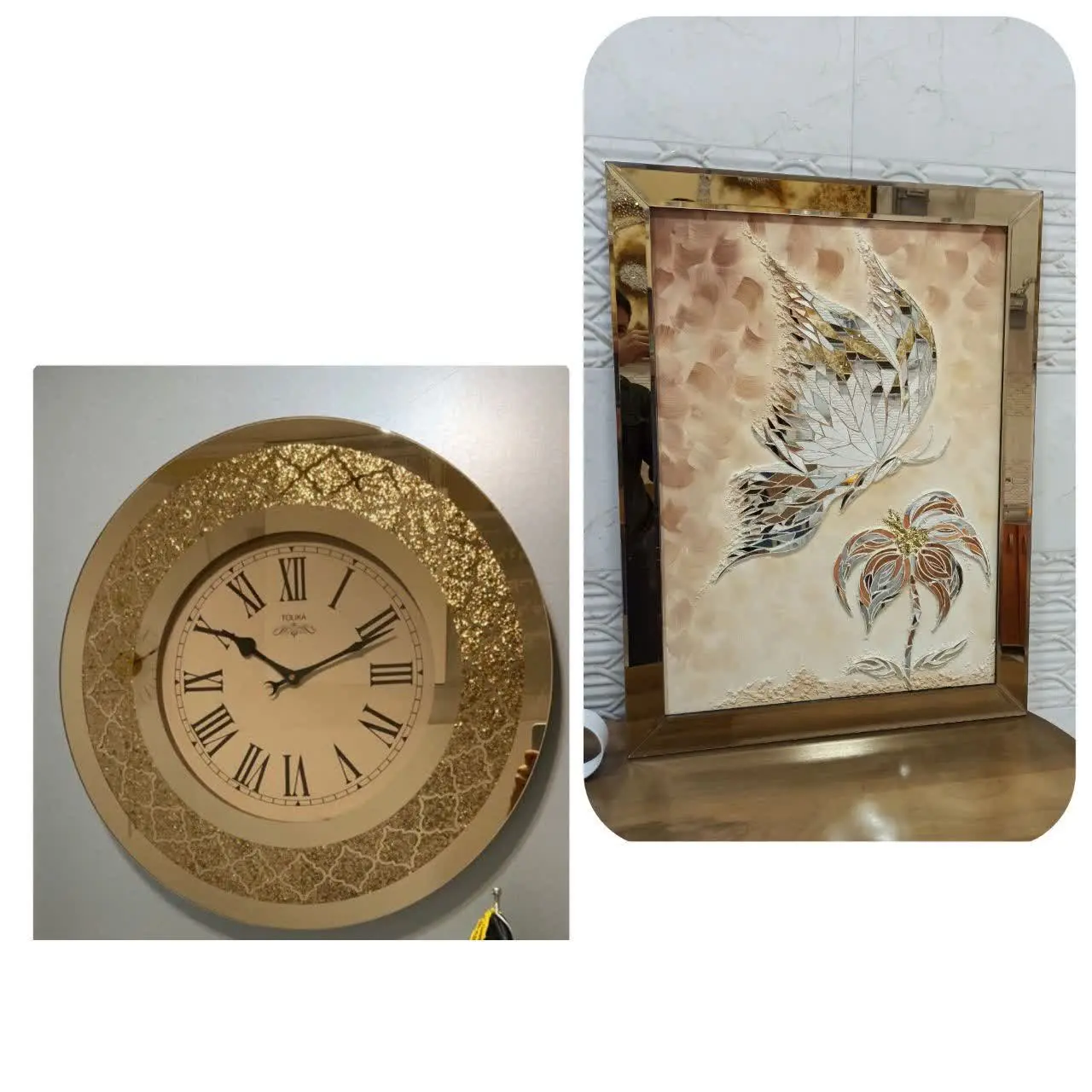 تابلوی زیبای طرح گل و پروانه
