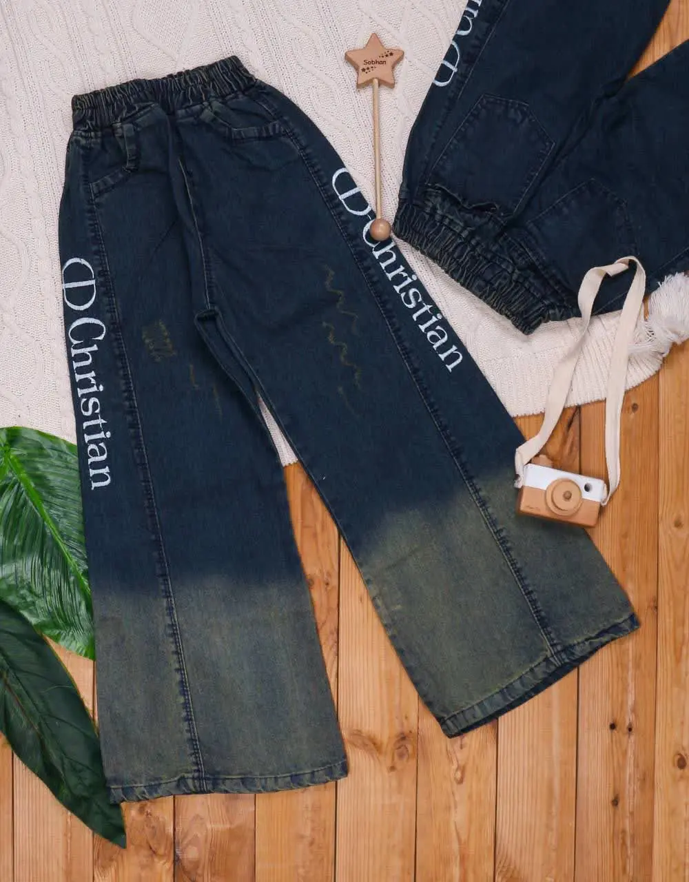 🎄 شلوار لی فول بگ شافل کریس...