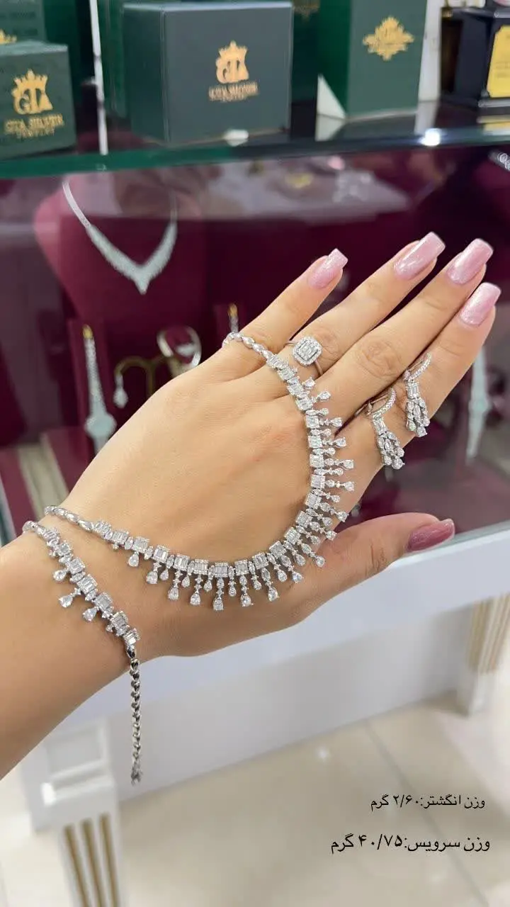 سرویس دستبند انگشتر نقره 😍