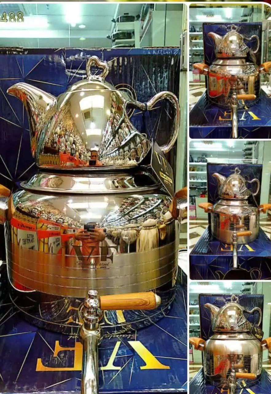 کتری قوری‌های کف چدن 
