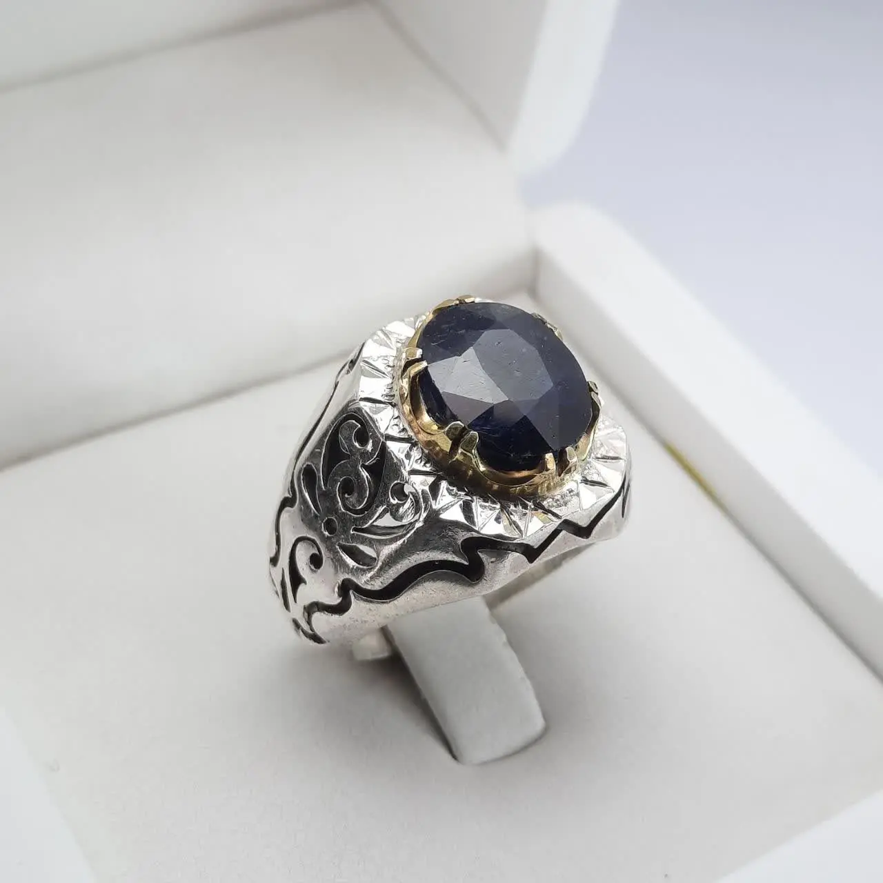 انگشتر نقره مردانه درشت رکا...