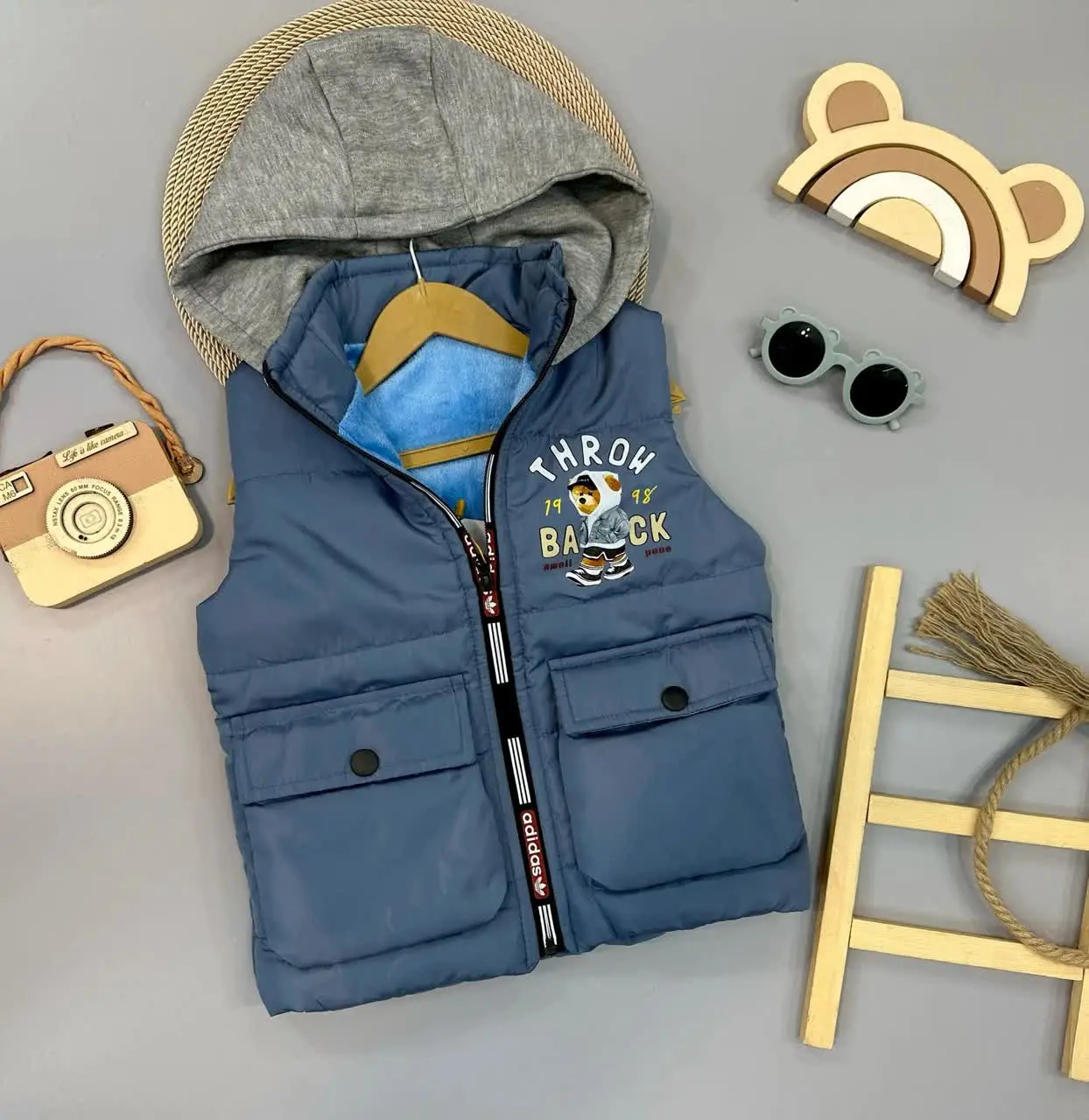 👫پافر پسرانه پشت و رو چاپ تدی✅