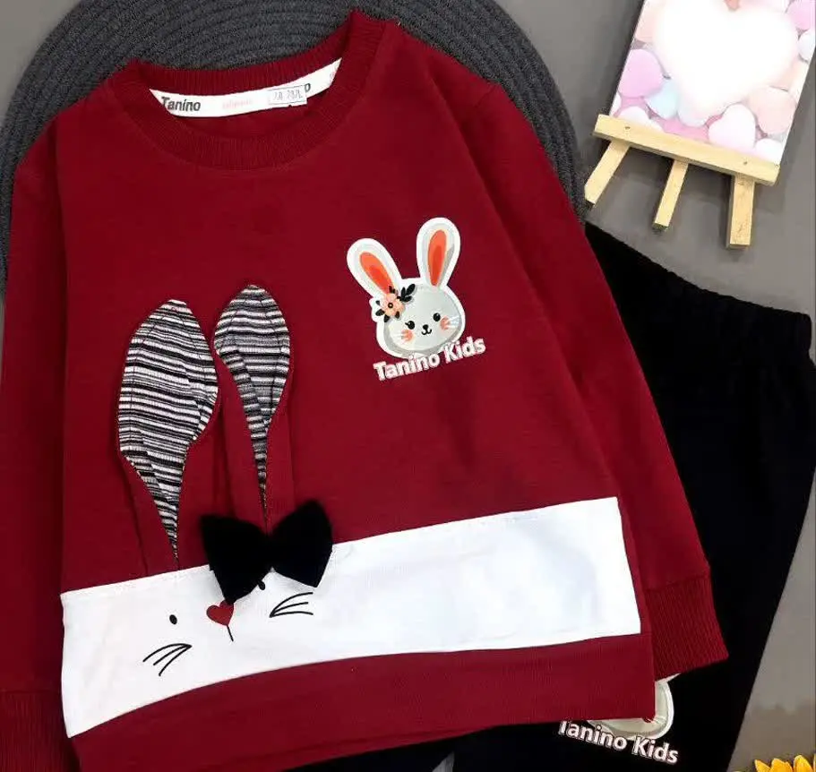 ست بلوزشلوار خرگوش پاپیون دار