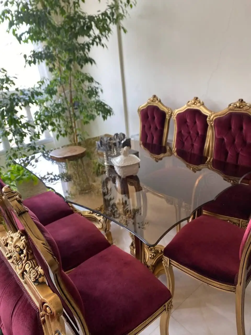 مبلمان استیل ۹ نفره 
