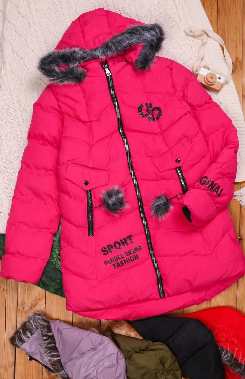 🎄کاپشن داخل خز دخترانه سایز...