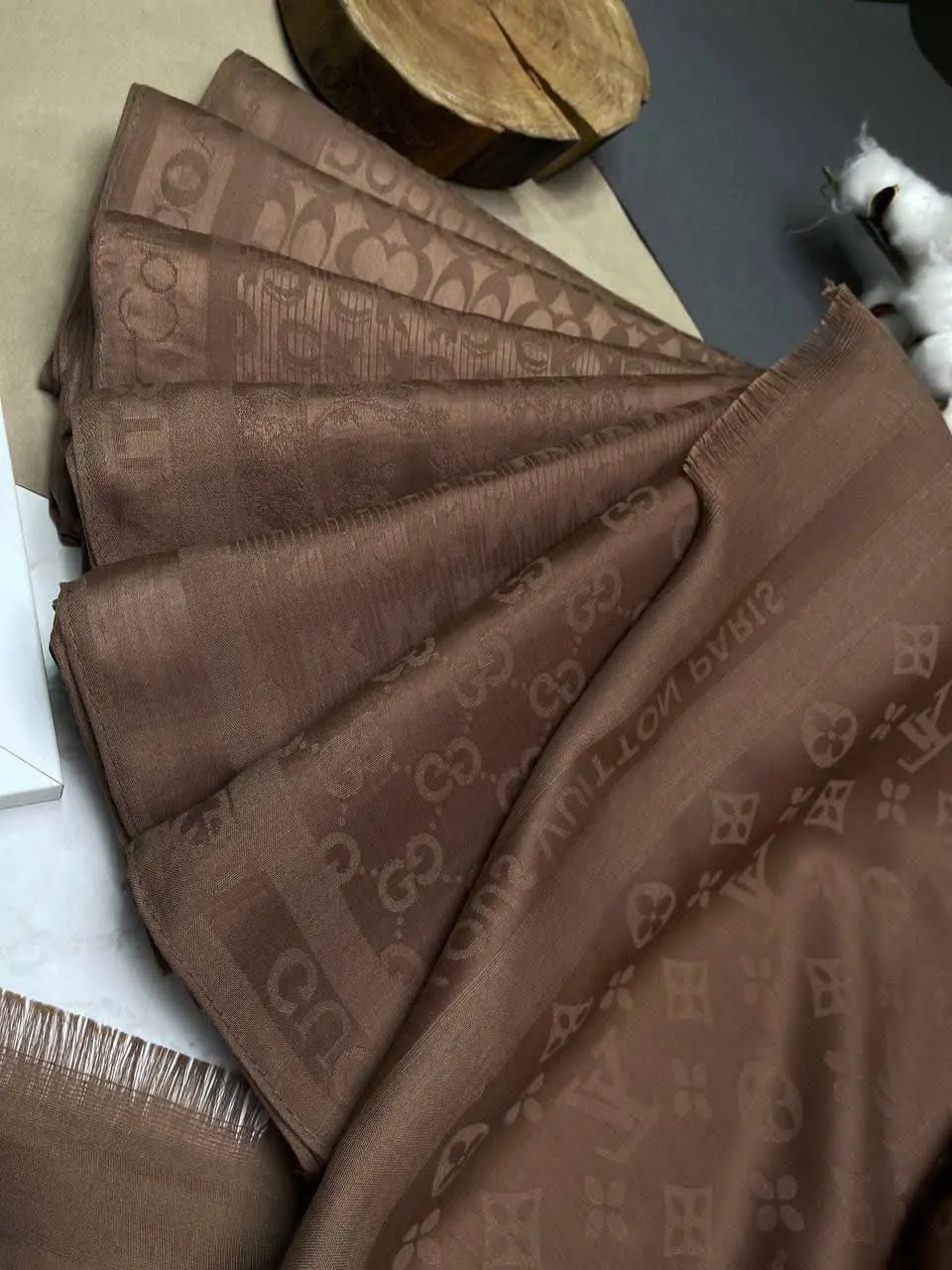 ⚜️ شال نخ ژاکارد دو رو