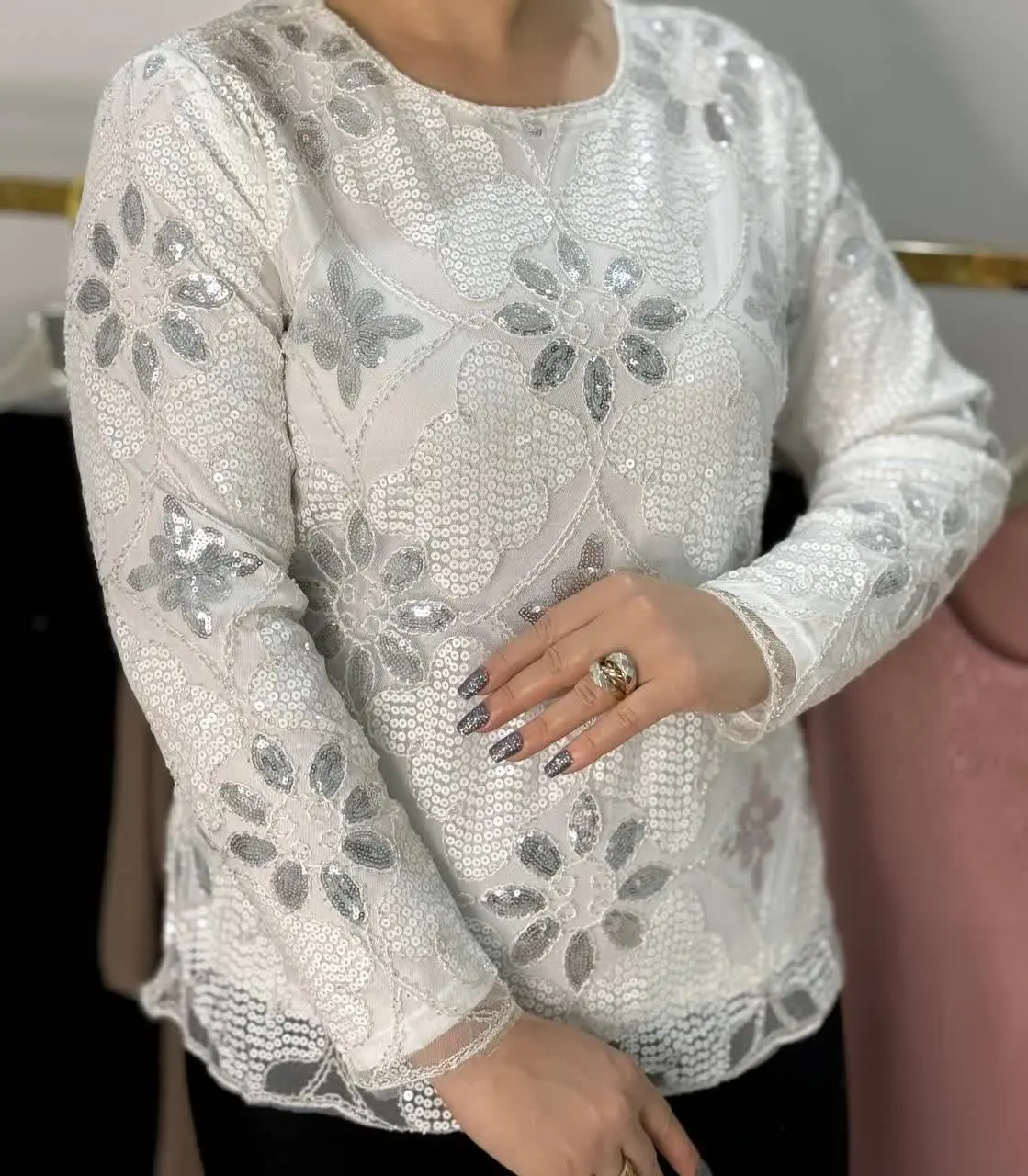 شومیزهای پولک دوزی شده وارداتی ✨
