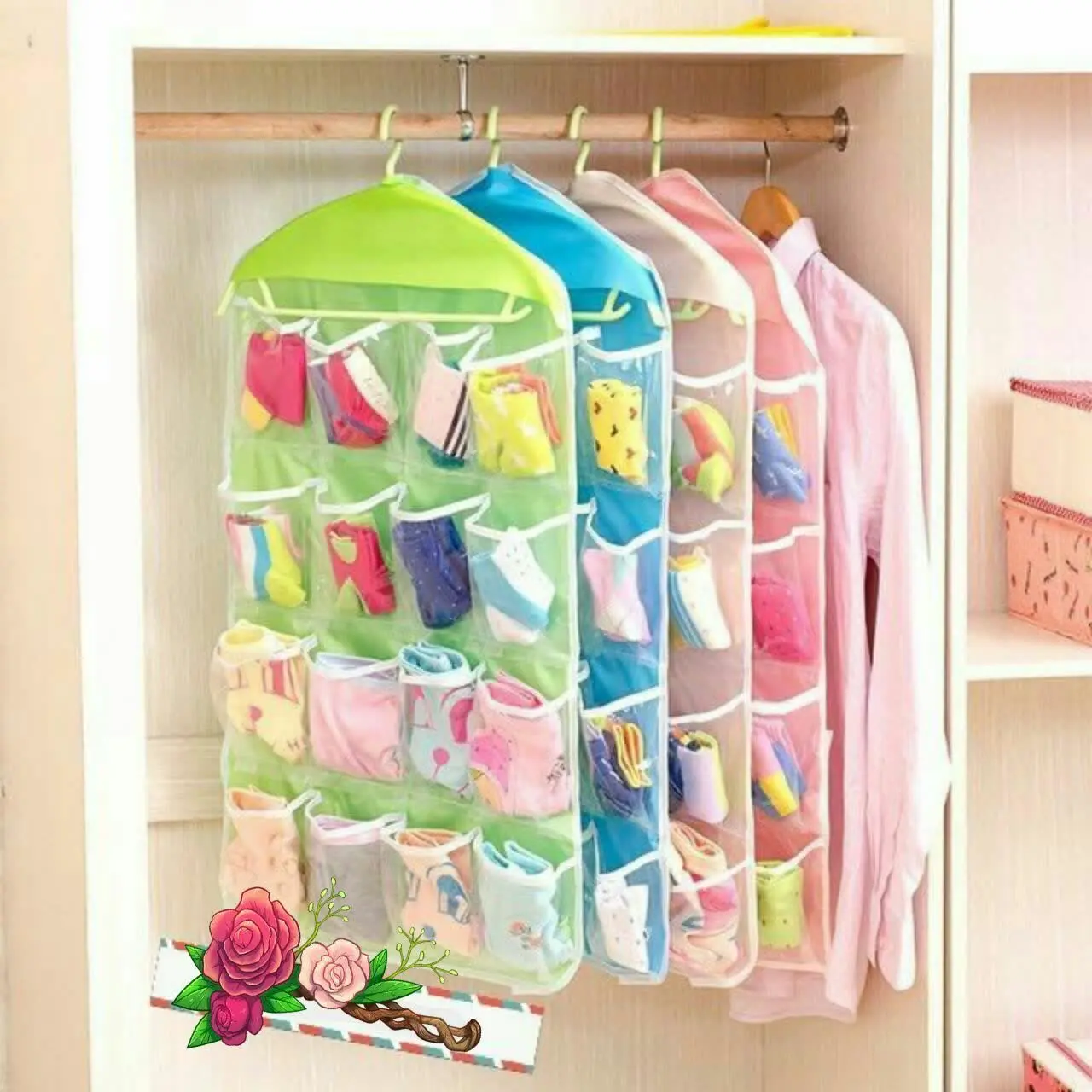 آویز لباس زیر ۱۶ خانه👗
