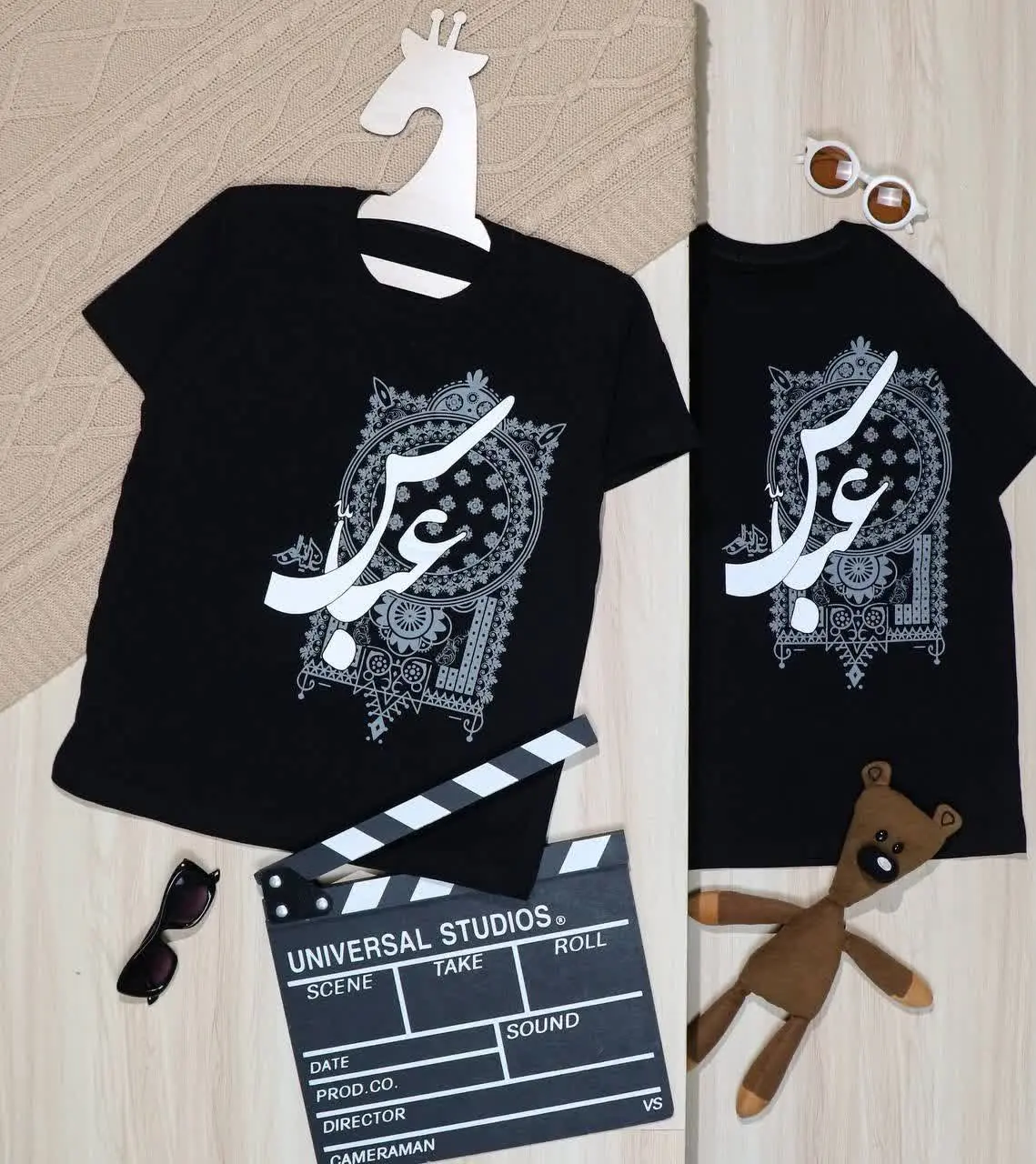 👫تیشرت مشکی چاپ عباس (ع) 👫
