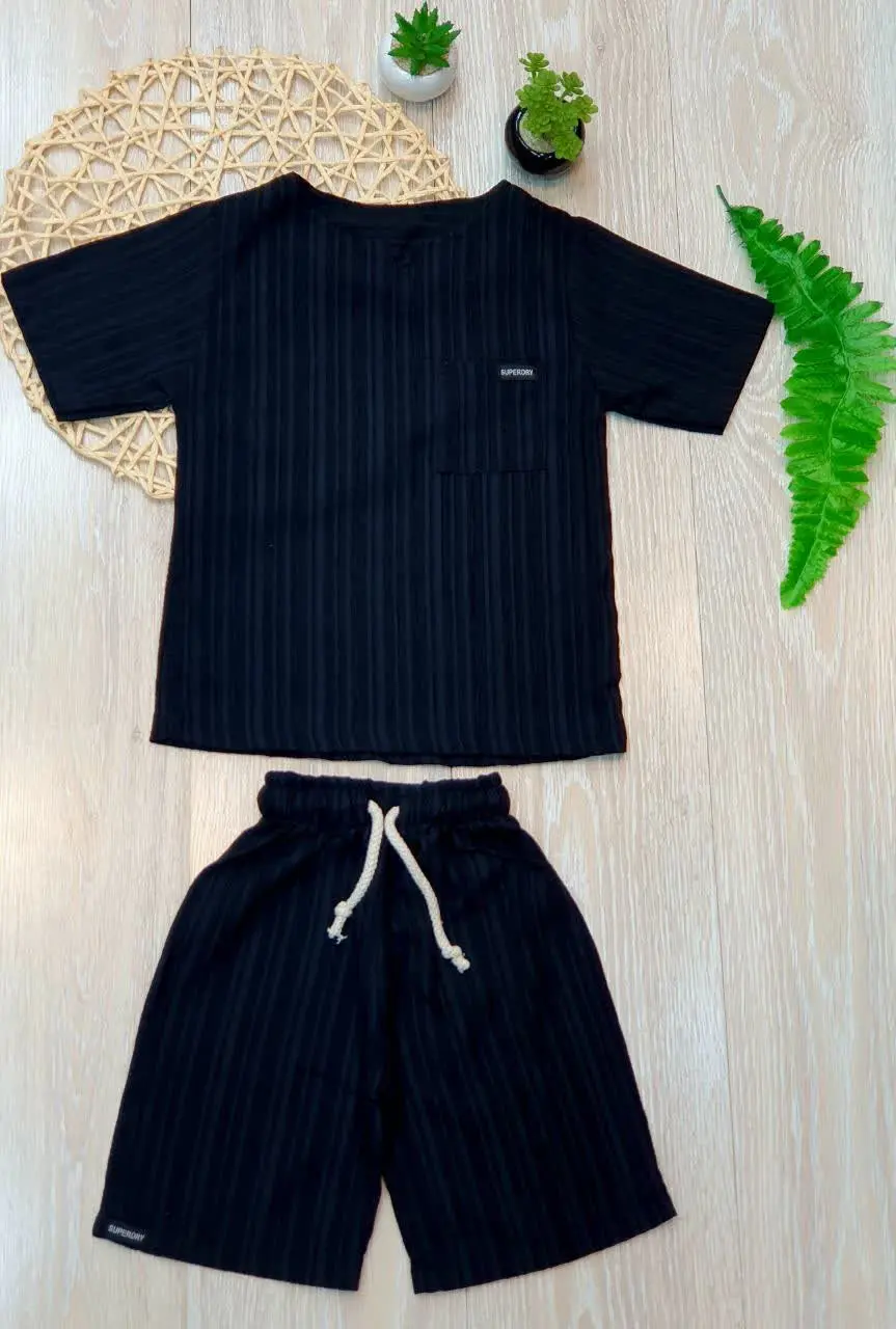 👕تیشرت شلوارک کوبایی مشکی
