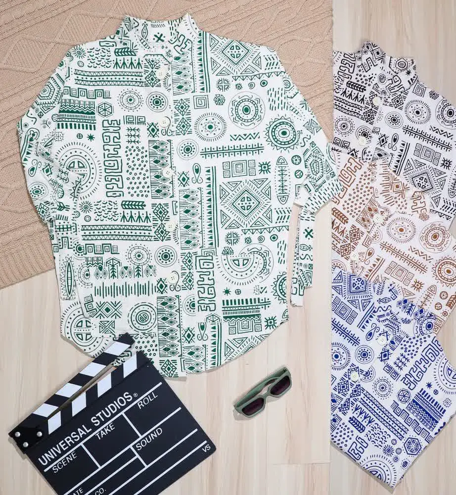 👫مانتو لینن کیمونه چاپ مصری👫
