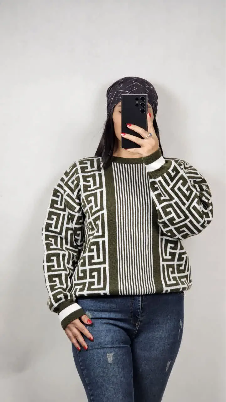 بلوز بافت طرح ورساچه 🧶