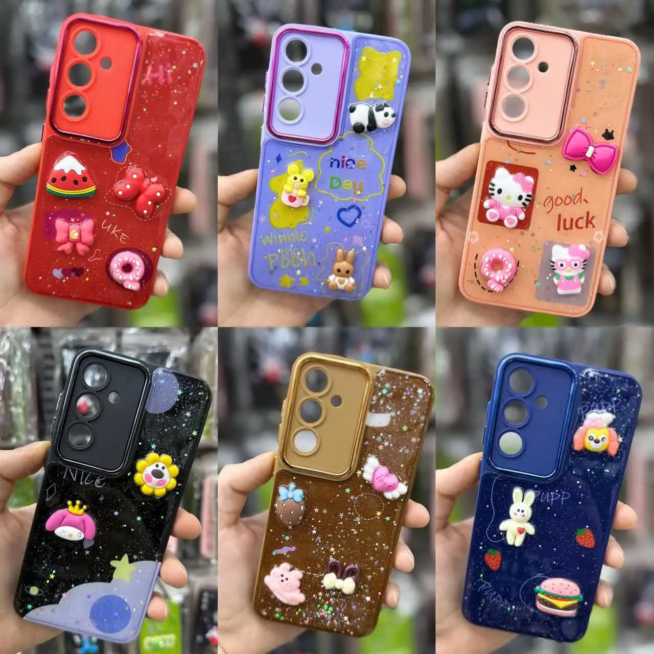 📱مدل قاب: قاب رزیت عروسکی شاینا مخصوص انواع #سامسونگ #شیائومی و #آیفون 
