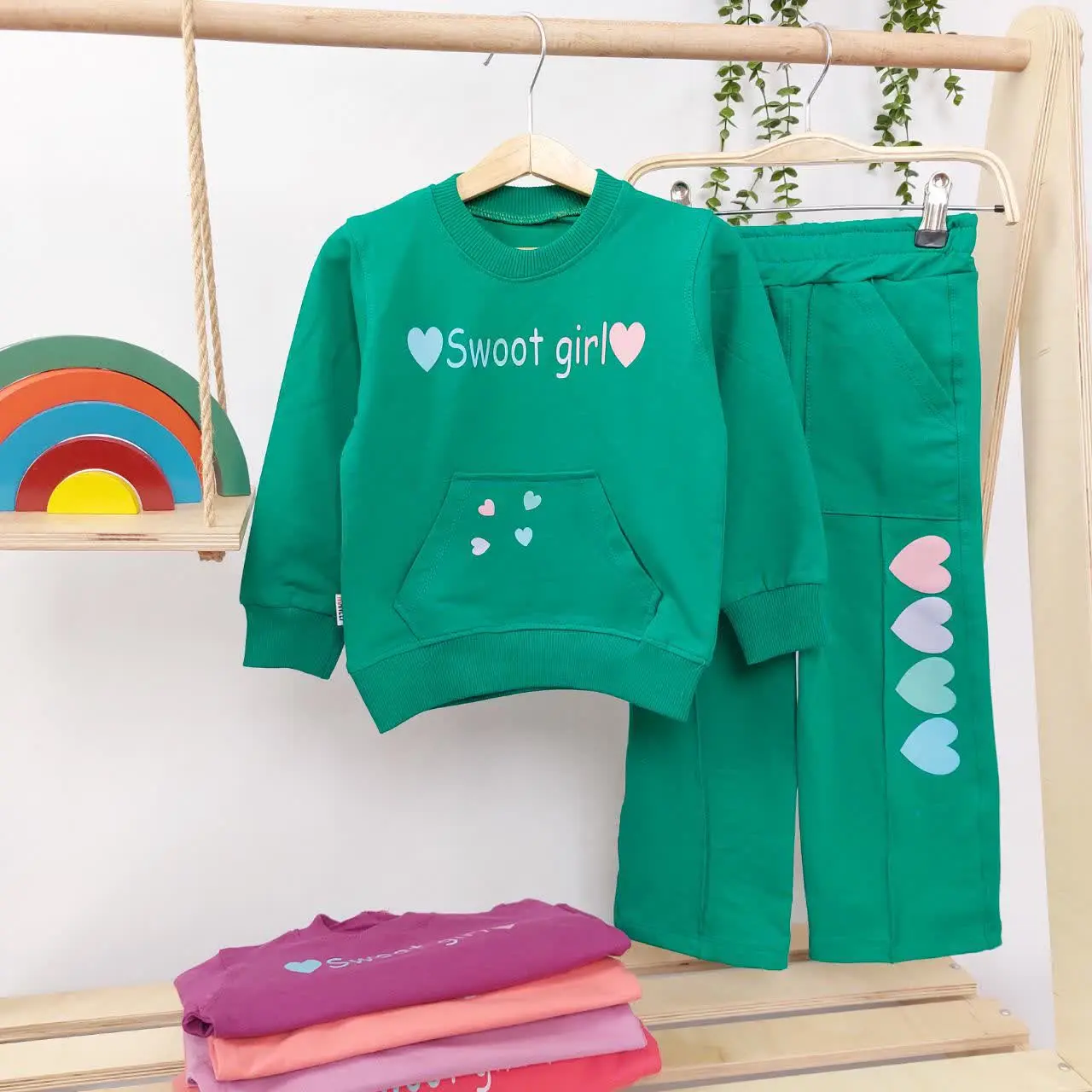 بلوز شلوار بگ قلبی 😍
