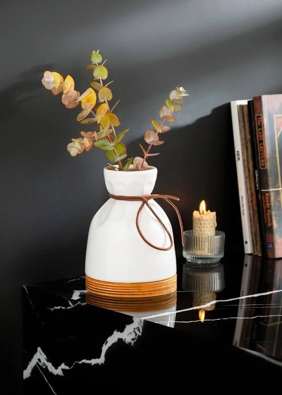 💥گلدان سرامیکی زیره چوبی💥