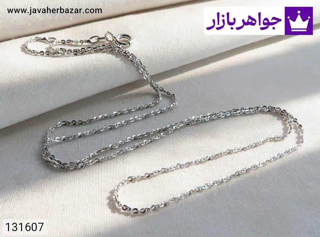 زنجیر نقره ۵۰ سانتی کلاسیک زنانه ایتالیایی ظریف - کد ۱۳۱۶۰۷

