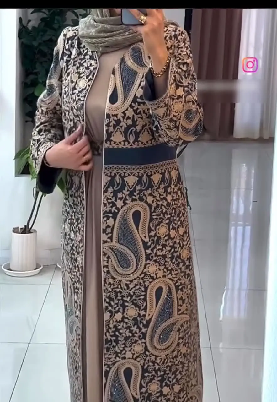 مانتو با حریر سوزندوزی طرح...