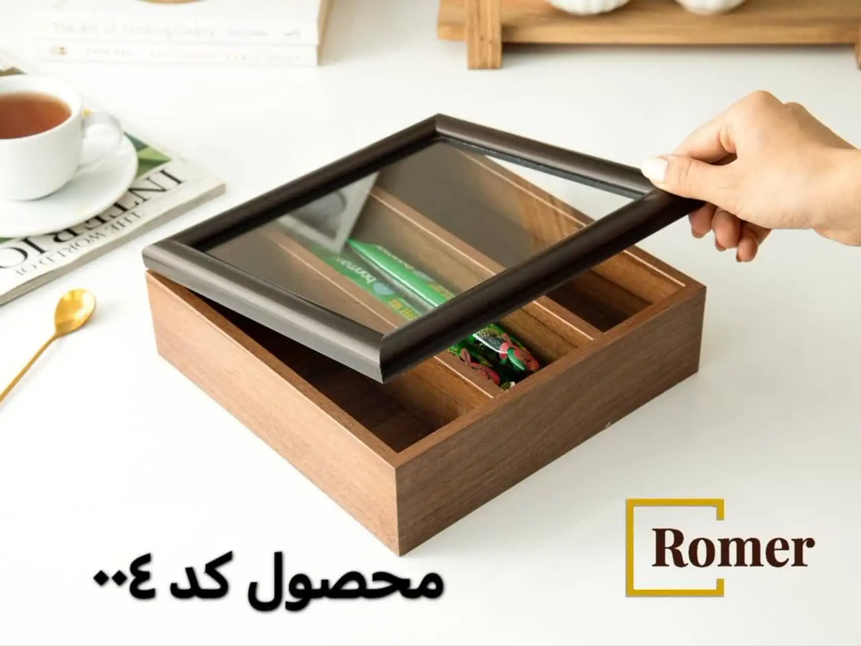 جا قاشقی و توباکس ۳ خانه
